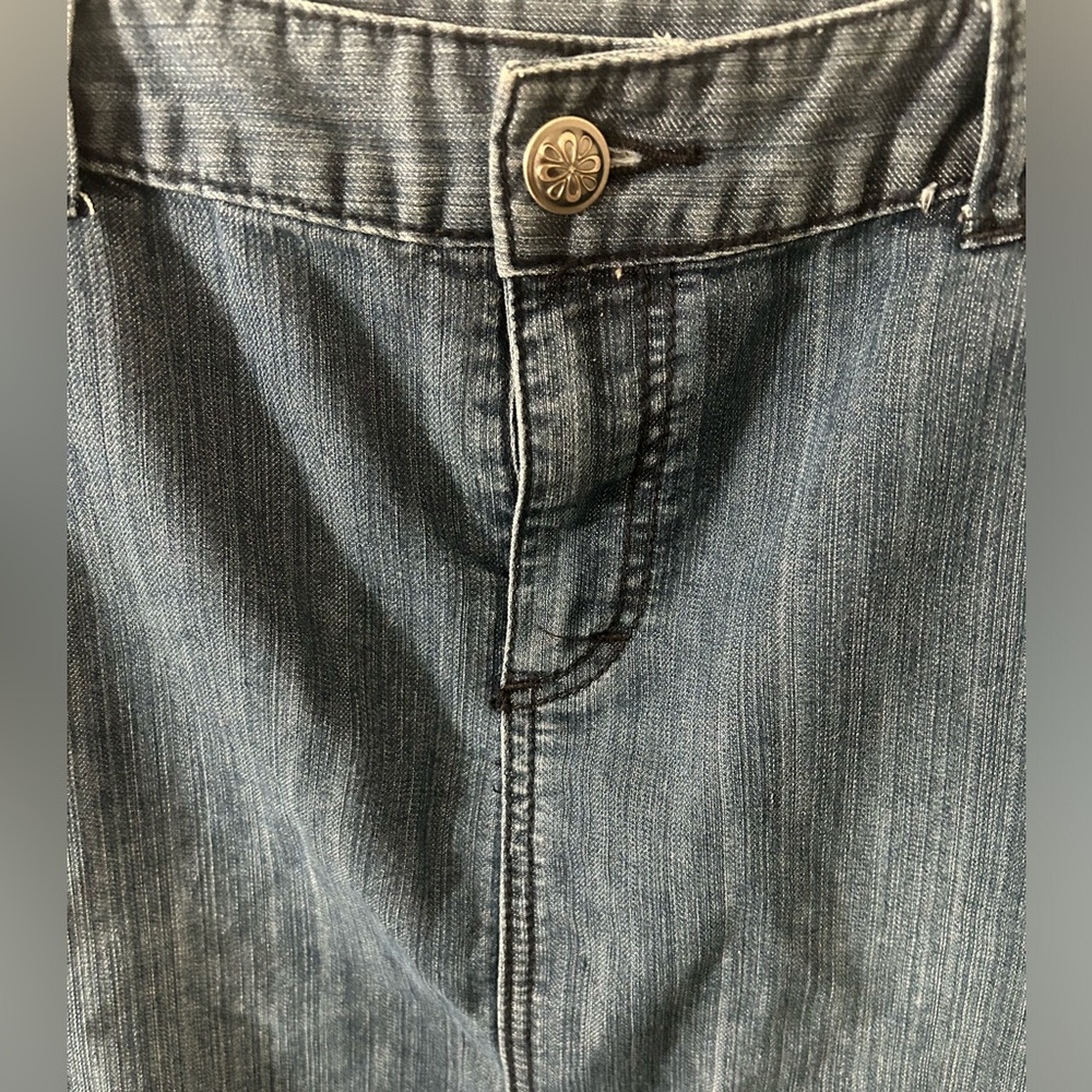 Christopher & Banks Petite Dark Blue Denim Skirt - Picture 2 of 5